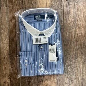 Polo by Ralph Lauren Blue and White Dress Shirt